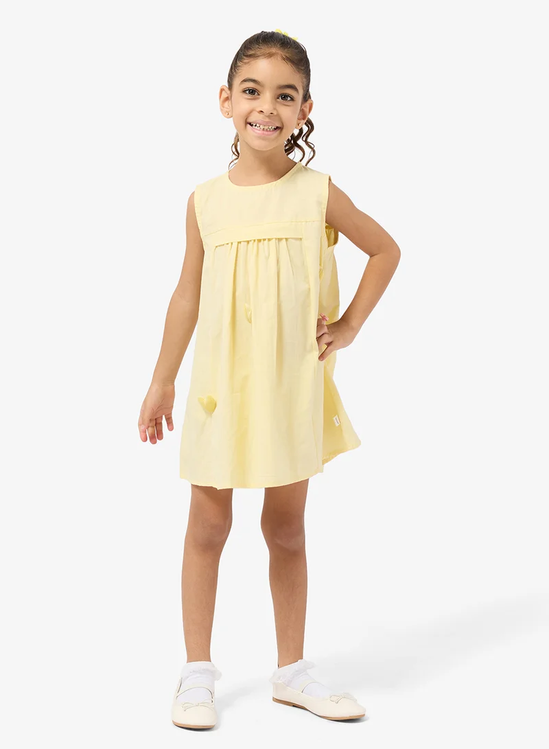 Pinata Yellow Heart Sleeveless Summer Dress